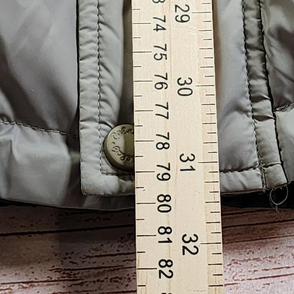 Cabelas XL Reg Reversible Premier Northern Goose Down Puffer Jacket Green & Beig - Picture 11 of 11